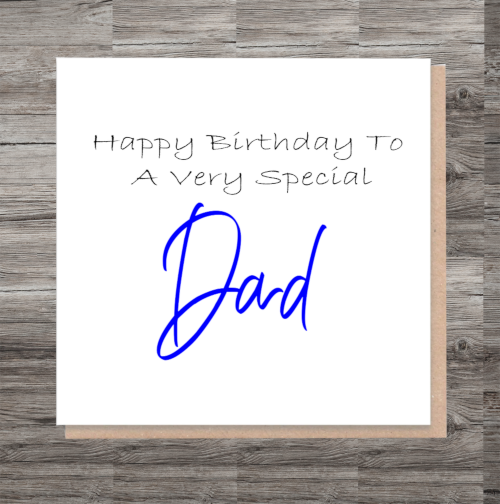 Special Dad Birthday Card, Card for Dad, Birthday Card, Dad Gift - Click Image to Close